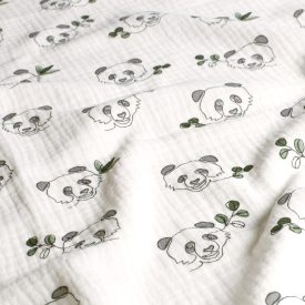 Mintás dupla géz - panda